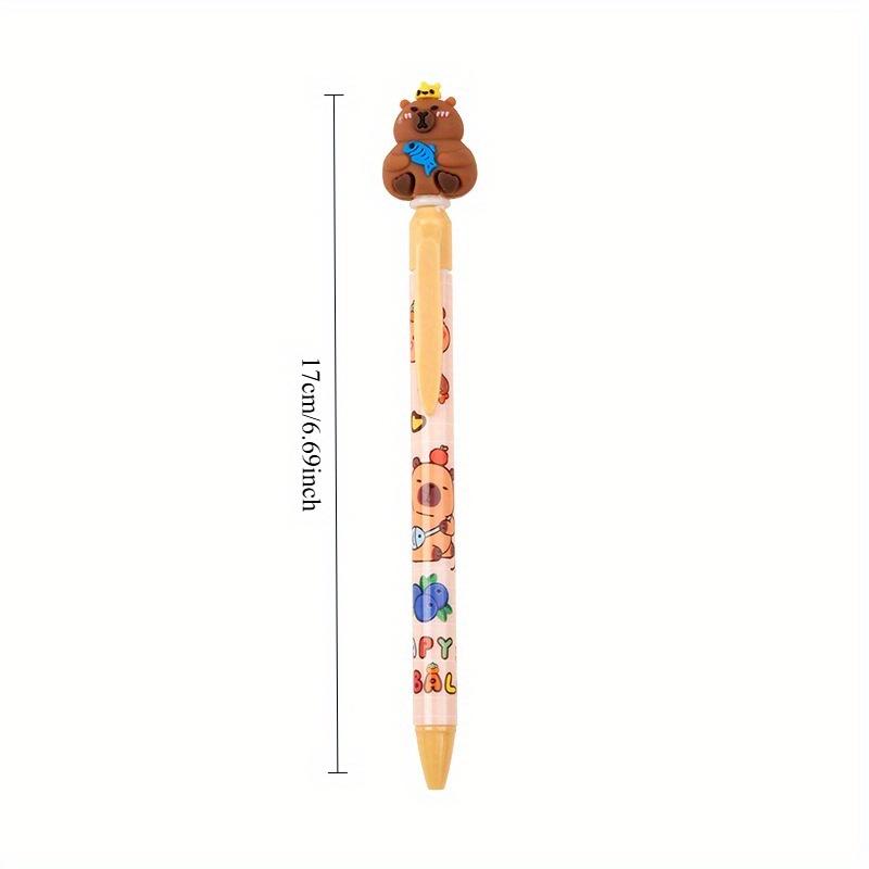 36 Pcs with Box Cute Capybara Push Neutral Pen Cartoon ST Signature Pen Student Writing Stationery 0.5mm Black Back To School Season