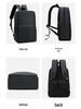 Men's Waterproof Solid Color Laptop Backpack for Business and School