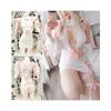 SHLYMP sweater Lolita knit back open chest sweater sexy cosplay erotic extreme lewd high neck fashion costume maid dress maid dress dumpling girl