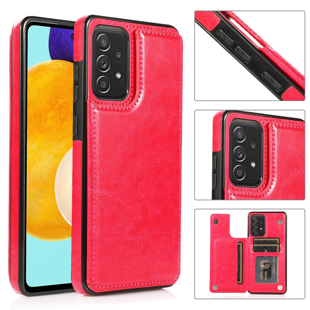 Odpowiedni Do Etui na Telefon S22 Ze Wzorem Crazy Horse Etui Skórzane z Wkładką na Karty Note20+ + Etui Ochronne na Telefon typu Flip A52/A32