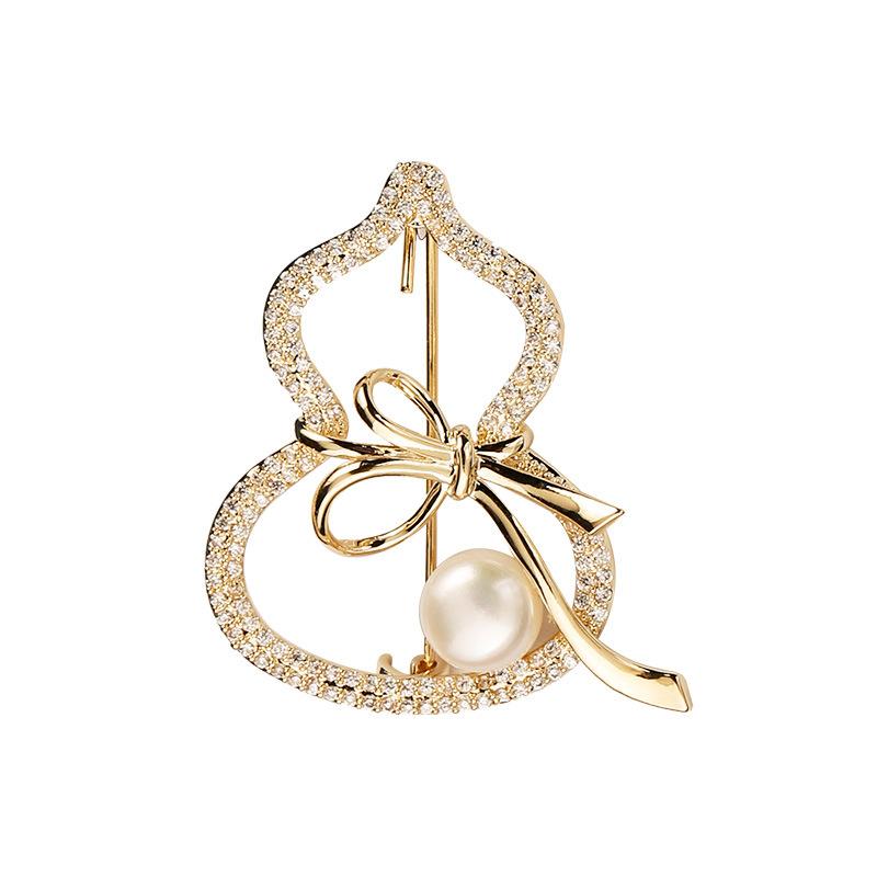 Брошь новая мода высококачественная тыква корейский темперамент костюм бутоньерка жемчужная булавка пальто