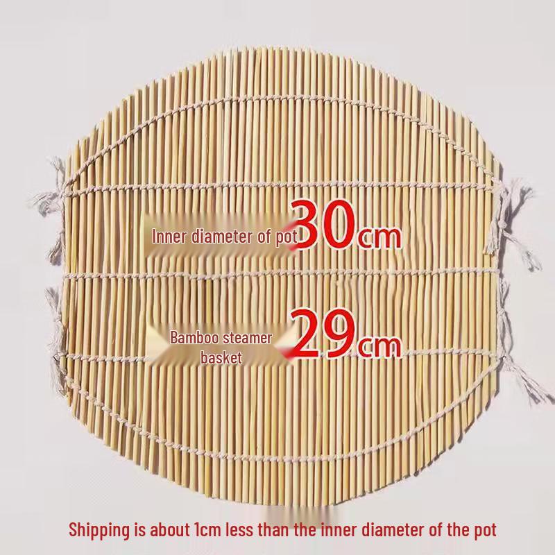 SPSR 30cm Round Washable Bamboo Steamer Mat (3-Pack)