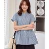ROPE PICNIC French Peplum Shirt UV CutWrinkle Resistant Tops ShirtsBlouses Blue Yellow White Navy Pink