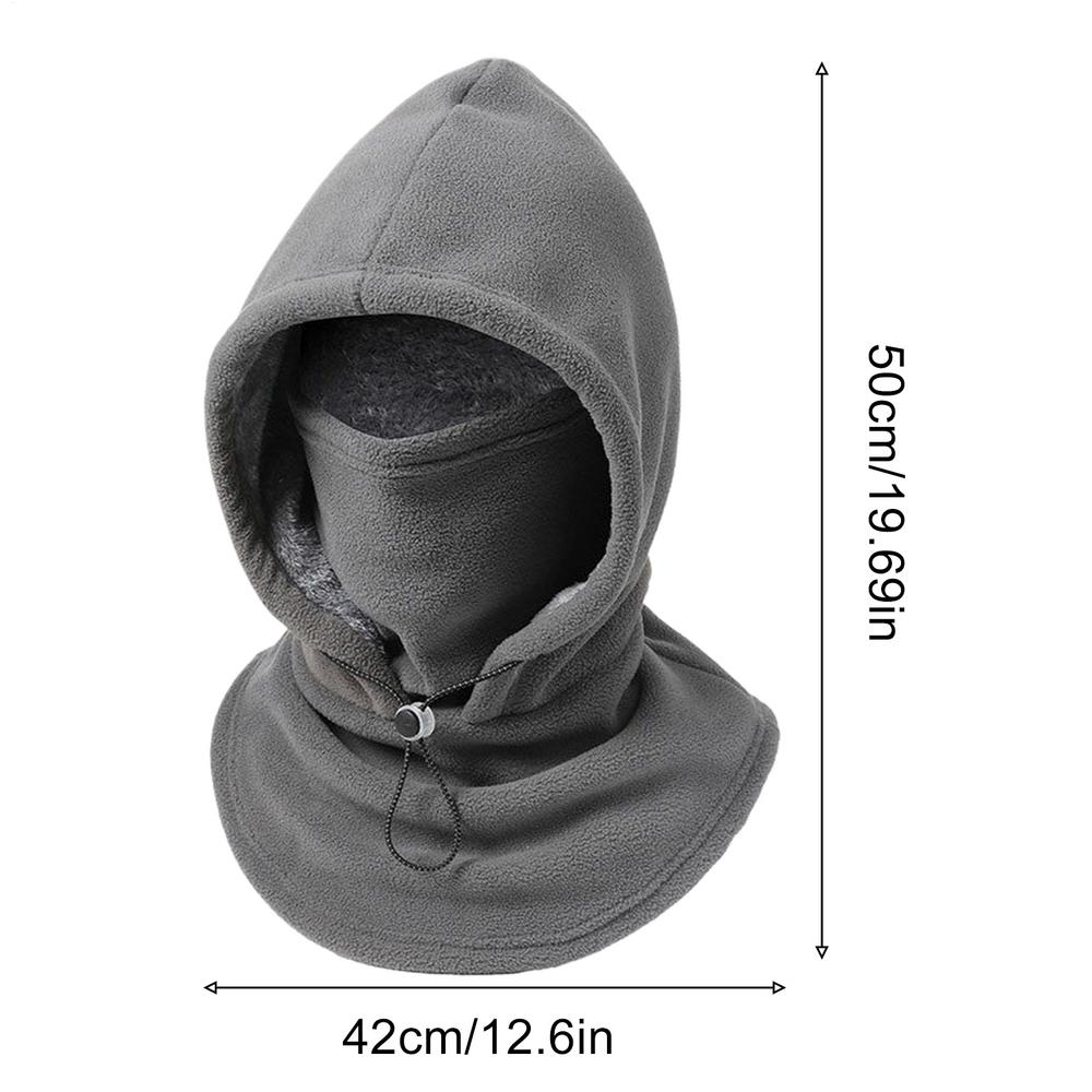 Winter Hood Hat Windproof Warm Adjustable Drawstring Headwear Winter Face Hood For Cold Weather Cycling Outdoor Work Hiking