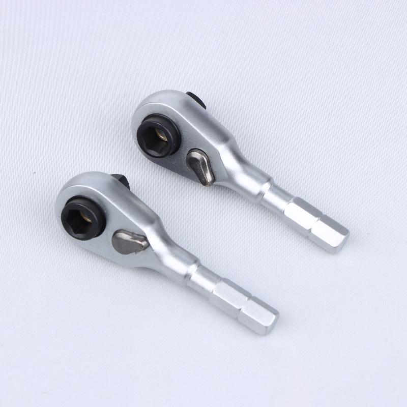 72-Tooth Mini Hex Wrench 2-in-1 Mini Ratchet Wrench Adapter 1/4 Inch Stubby Ratchet Wrench For Car Repair Tools