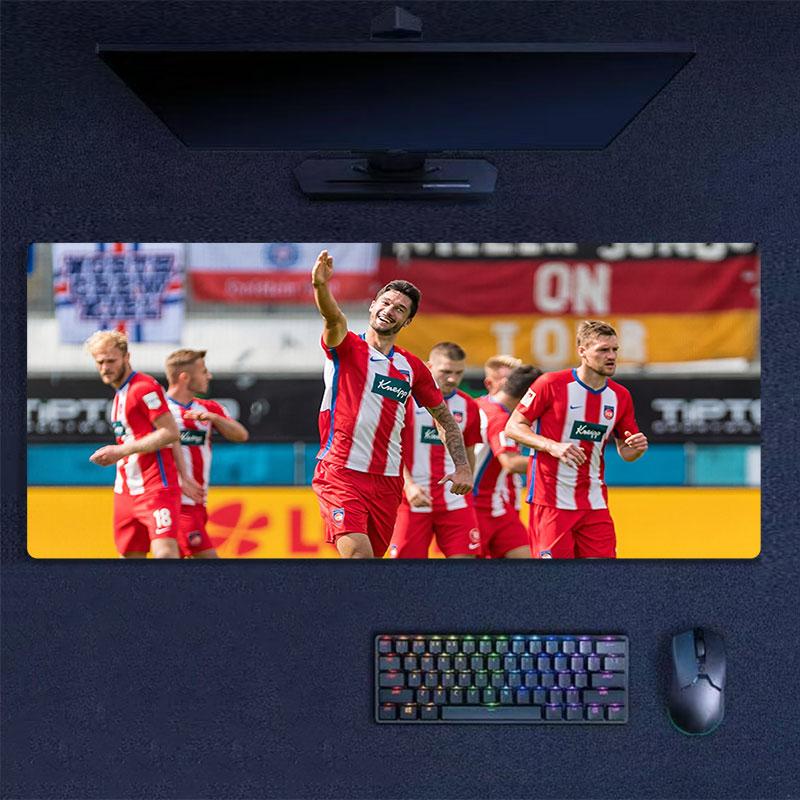 FC Heidenheim Mauspads, Große Gaming-Schreibtischmatte, Rutschfestes XXL-Mauspad für Laptop & Tablet, Mini-PC-Spielmatte mit Genähten Kanten