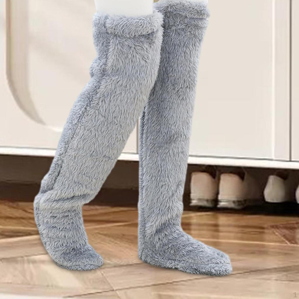 Cozy Winter Fleece Knee-High Socks for Women