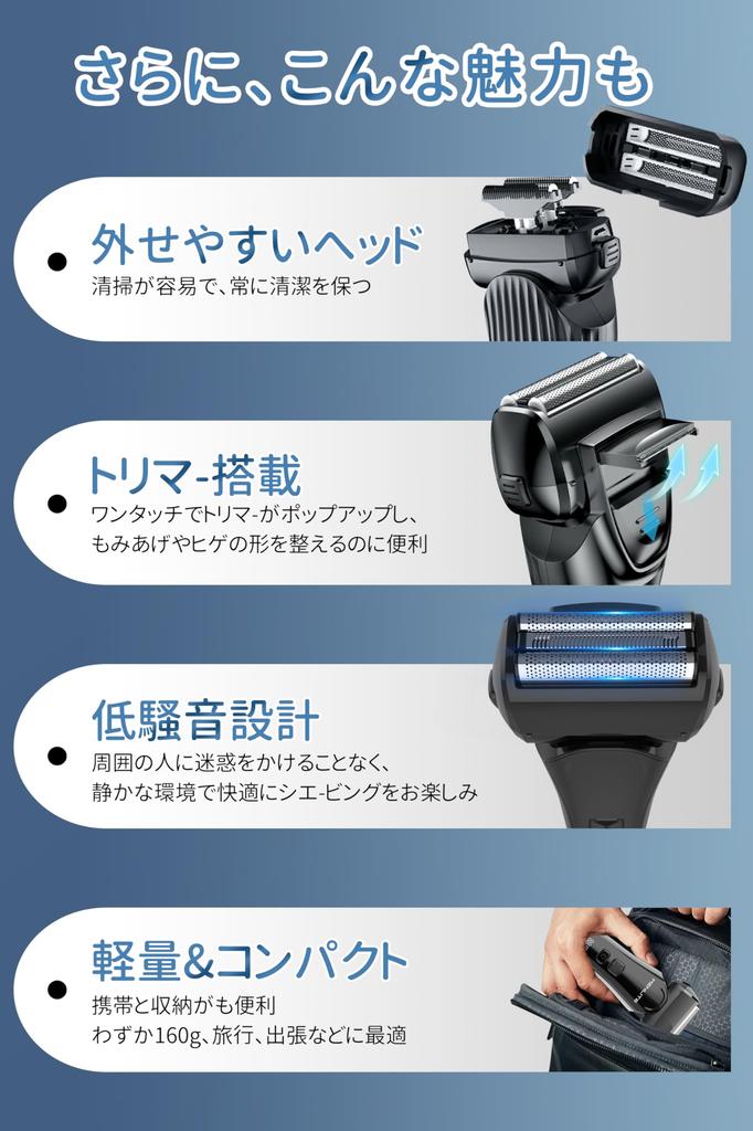 2025 Electric Reciprocating Electric Close USB LED Low Beard IPX7 Portable Perfect for or Business Day Includes Instruction Manual [New Version] Men's