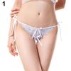 Ladies Sexy Thongs Briefs Open Crotch G-string Lace Bowknot Panties Underwear