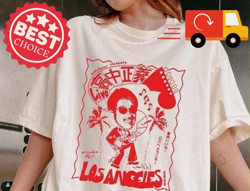 Masayoshi Takanaka Guitar Live Los Angeles 2025 Cartoon T-Shirt S