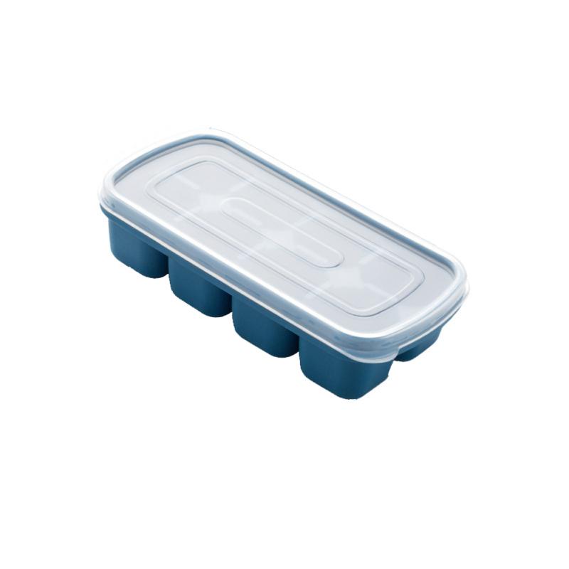 Household Silicone Ice Cube Mold With Dustproof Cover Ice Cube Tray Fruit Ice Cream Mould