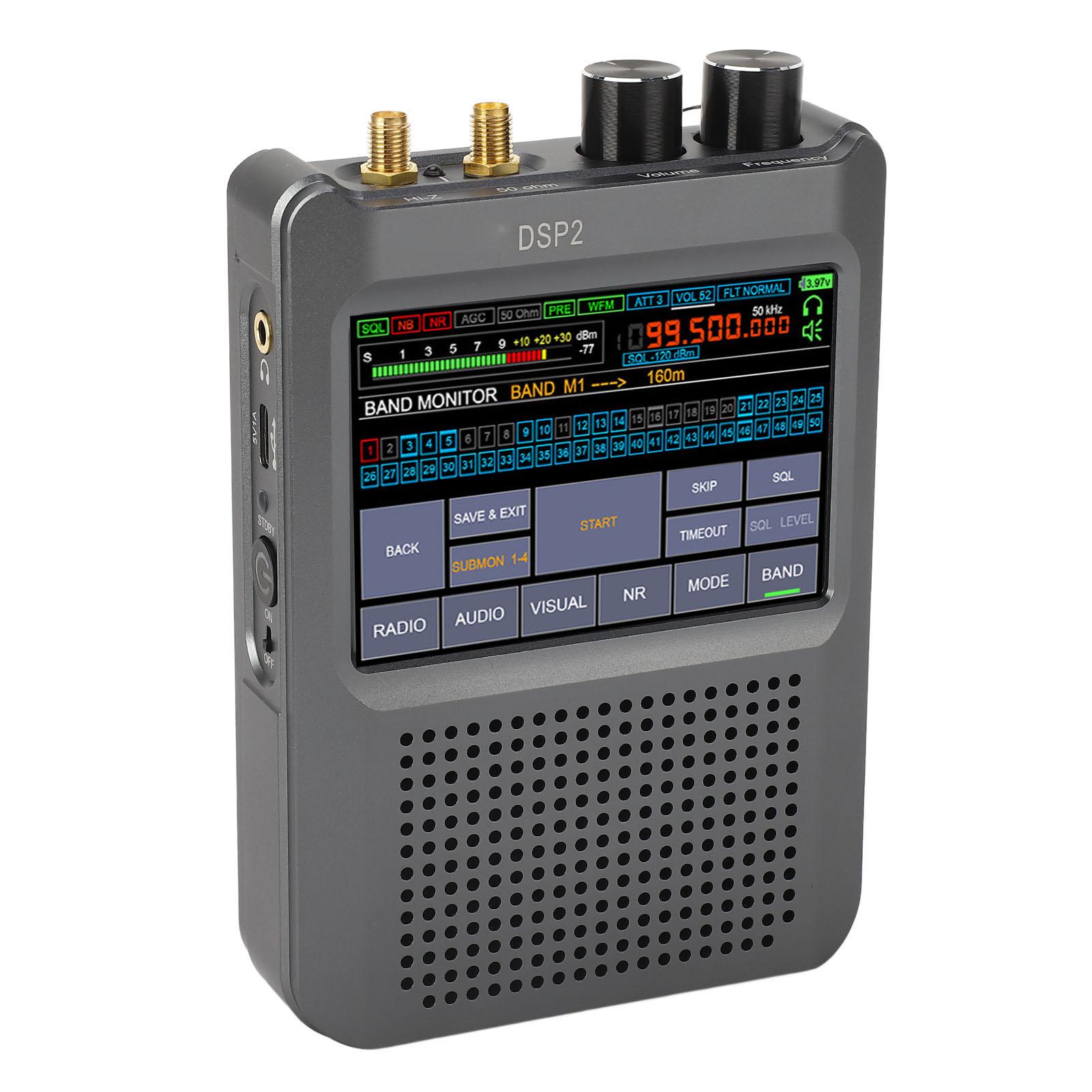 

DSP SDR приемник 10 кГц до 2 ГГц высокочувствительный адаптивный шумоподавитель алюминиевый сплав радио