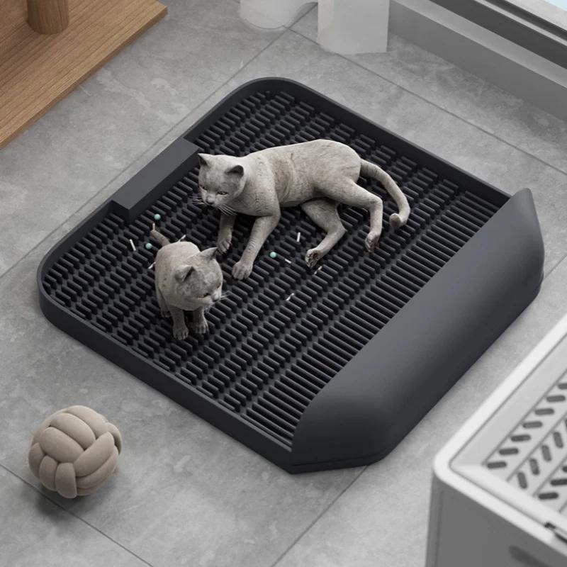Multi-Purpose Litter Mat Non-Slip Cat Litter Mat with Pedal Design Easy To Clean Suitable for Cats Beds or Cat Litter Boxes