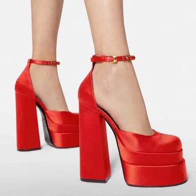 Nachtclub CRYSTAL Damen Pumps Schuhe Mode Plateau Dicker Hoher Absatz Damen Sexy Stripper Party Sandalen Schuhe