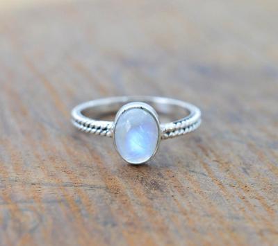 Rainbow Moonstone Gemstone Ring, Handmade Designer Ring, 925 Silver Ring, Statement Ring, Bohemian Ring, Birthstone Jewelry