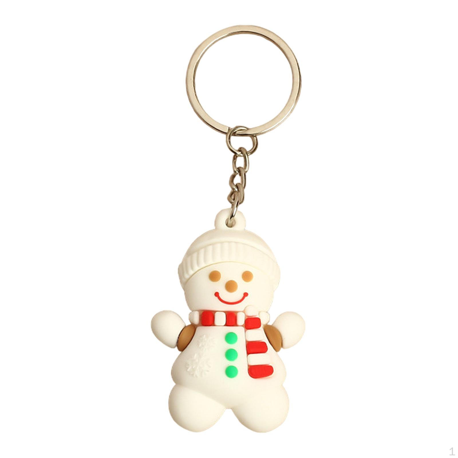 

Christmas Keychain Cartoon Backpack Charm for Women Men Adults Kids Xmas Holiday 4.9cmx3.6cm