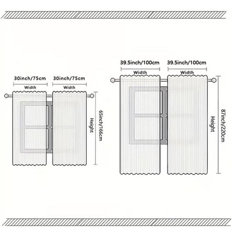 Christmas Ball Holiday Printed Curtains, 2 Pieces 2D Flat Printed Red Luxury Xmas Print Curtains with Snowflakes  for Holiday Party Decor