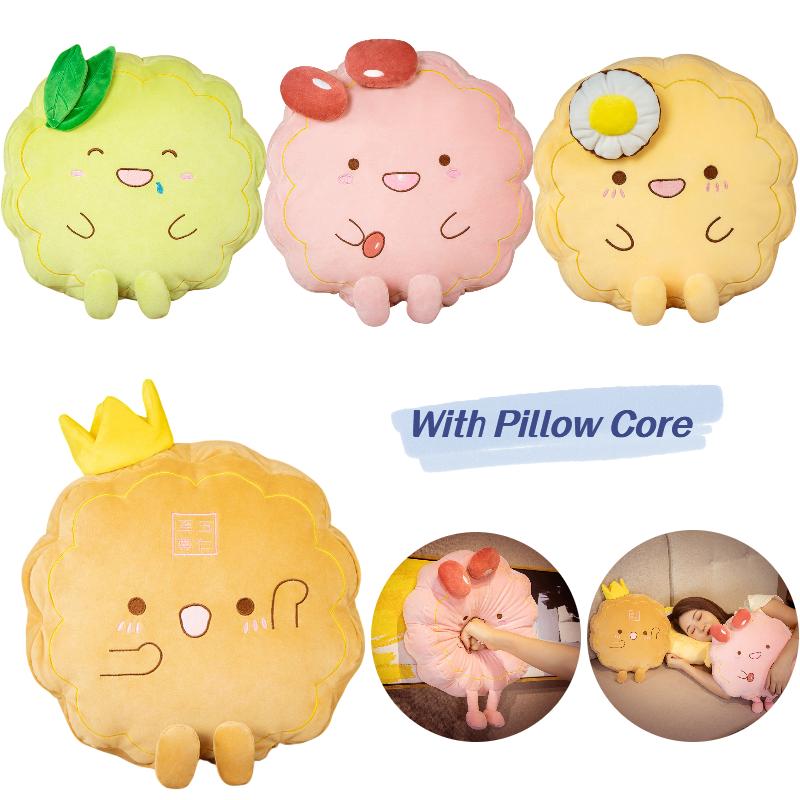 Toy Mooncake Plush Soft Throw Pillow Sofa Cushion Office Nap Midautumn Festival
