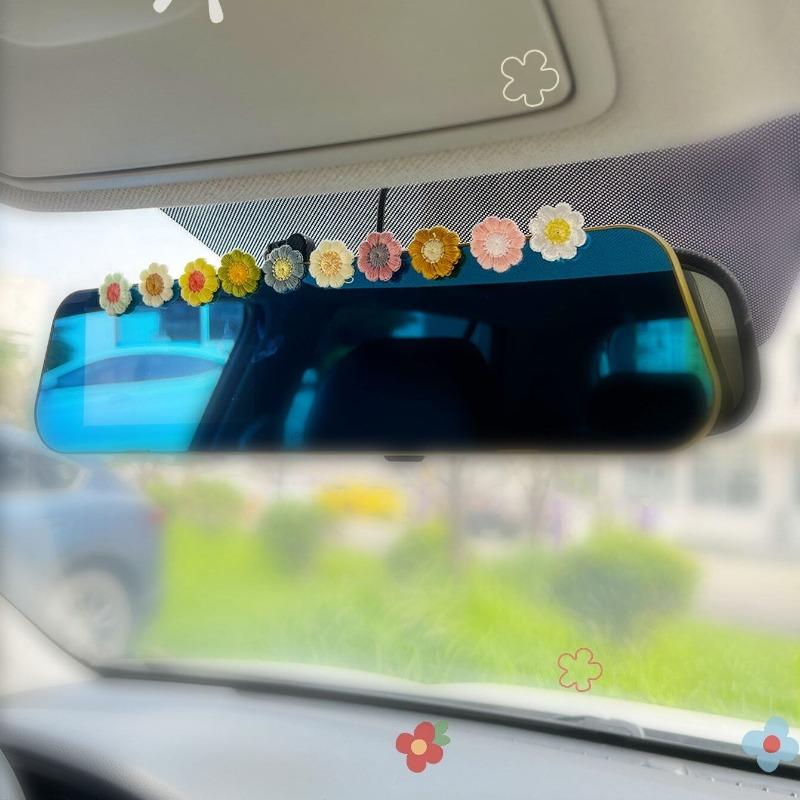 20pcs Flower Shaped Fabric Car Interior Sticker 20pcs