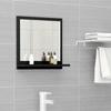 Day and Night - Day and Night Black Plywood Bathroom Mirror 40x10.5x37 Cm