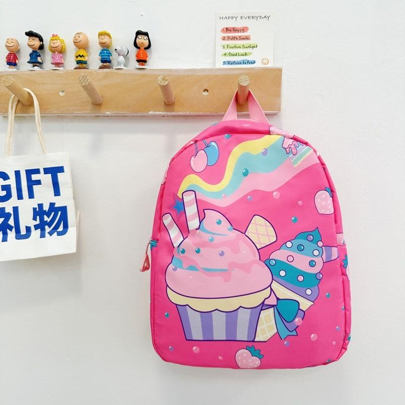 Mermaid Cat Dinosaur Shark Patterns Backpack Breathable Nylon Straps Shoulder