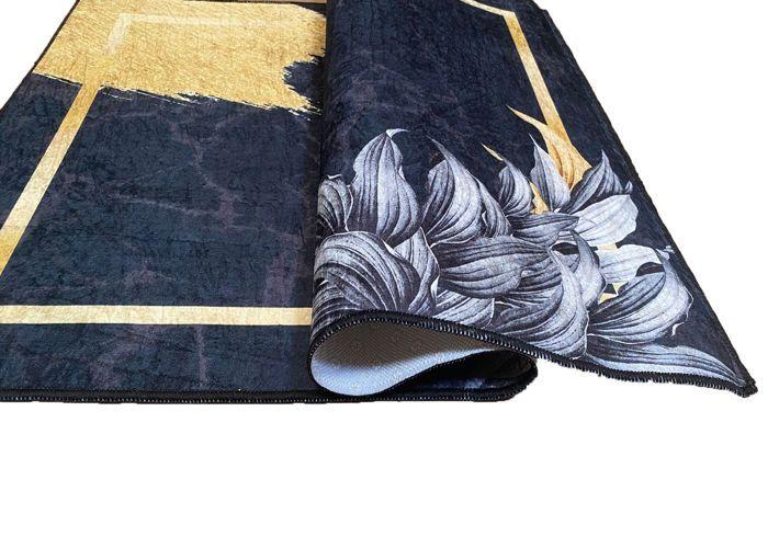 Tapis Feuille Gold, Noir Dimensions - 120x180