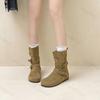 Women Ankle Boots 2026 Autumn New Fashion Flats Causal Shoes Suede Chelsea Short Boots Anti Slip Retro Cowboy Boots Botas Mujer