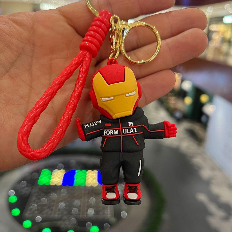 Avengers Superhero Keychain Pendant - Cartoon Backpack Doll for Car Keys