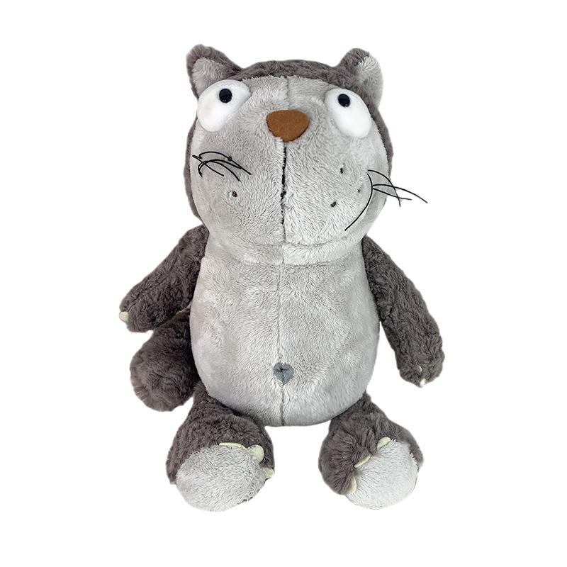 Plush Cat Adorable Toy Pillow Fluffy Hippo Stuffed Animal Gifts Decoration Home