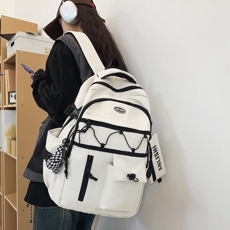 Schoolbag Japanese Harajuku Retro Tooling Schoolbag, Junior High School Student Large-capacity Backpack Male Tide Ins Campus Style Backpack Female