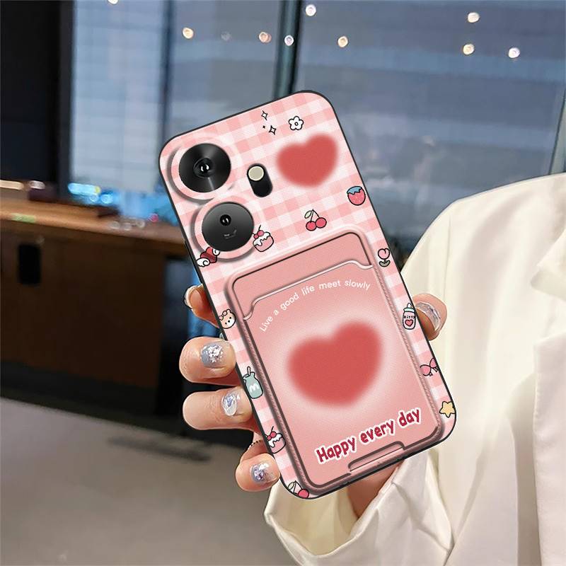 Card Slot Card Bag Phone Case For Itel P55+/P55 Plus Dirt-resistant Graffiti Silicone Cover Anti-dust TPU Protective