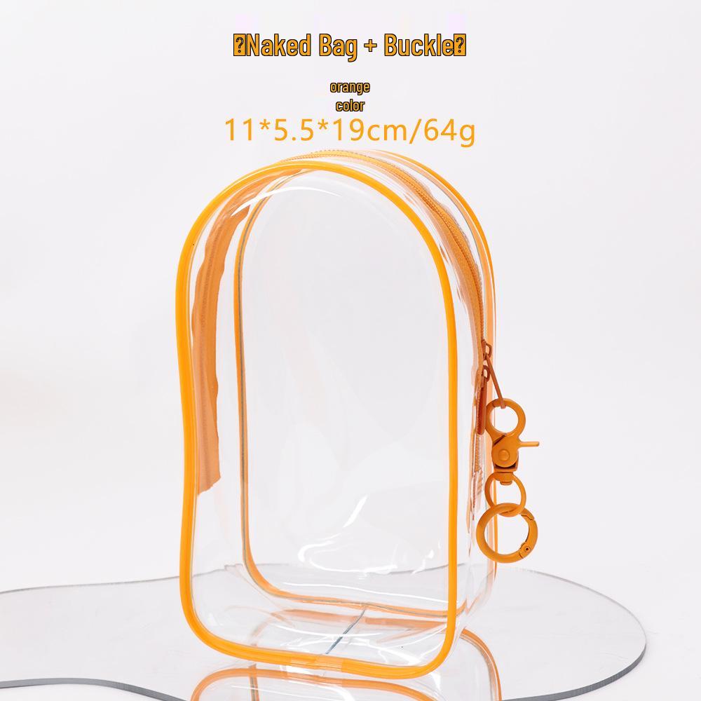 19cm Transparent Doll Stroller Bag - Fashionable, Waterproof PVC, Dustproof, Display Bag for Blind Box Dolls.