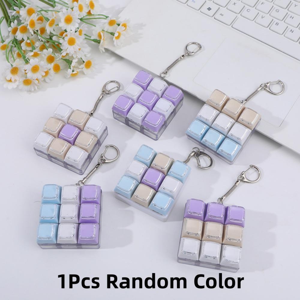 DIY Keyboard Games Keychain Anti Stress Finger Creative Bag Pendant For Adults
