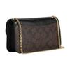 Coach Morgan 20 Classic Monogram Studded Closure Leather Detail Small Shoulder Crossbody Bag Women Bags Black CF474-IMOSN