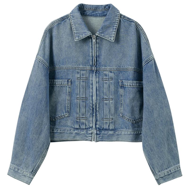 Women s Loose Fit Short Denim Jacket 160/84A/M