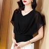 Elegant Pretty Chiffon Shirt Female Summer Thin Small Shirt Versatile Thin High-grade Short-sleeved Blouse