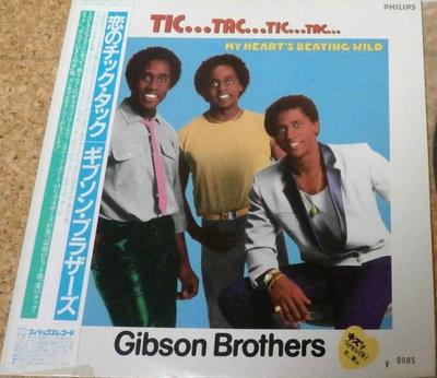 LP Record GIBSON BROTHERS  Tic...tac...tic...tac... My Heart 25PP107 PHILIPS 1981 Japan Obi SoulFunk Used