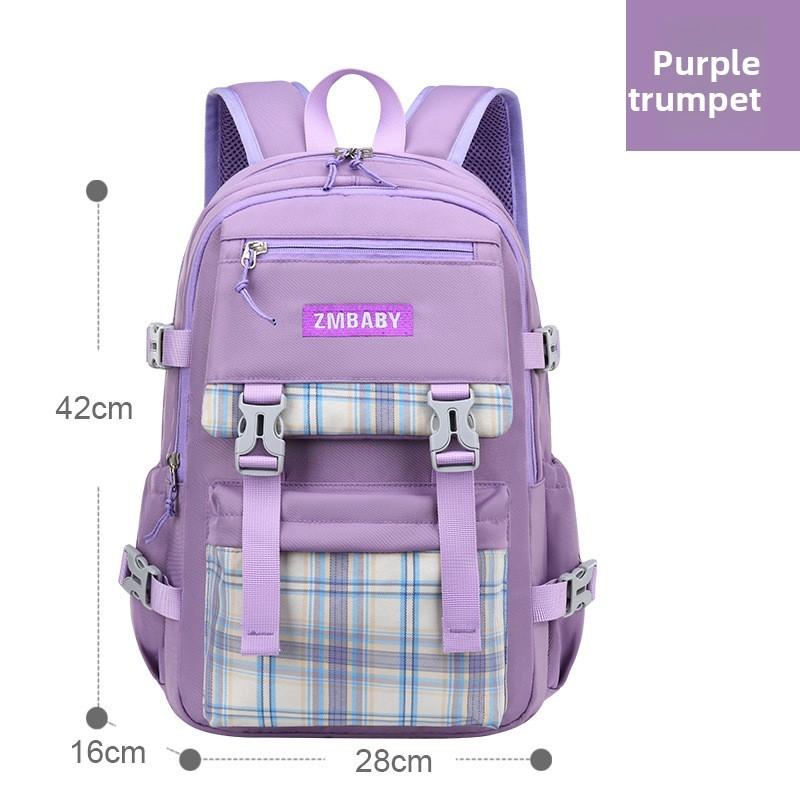 

Sesame Baby Childrens School Bag With Durable Material For Middle School Purple Small