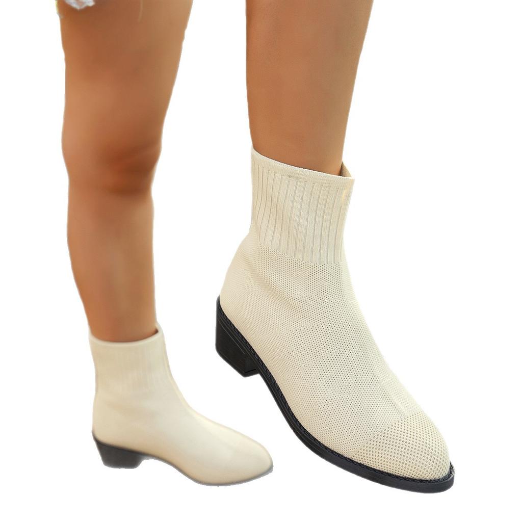 Autumn New Thick-heeled High Heels, Women's Deep Shoes, Retro Square Toe, Versatile Work Shoes, Comfortable Commuter Leather Shoes