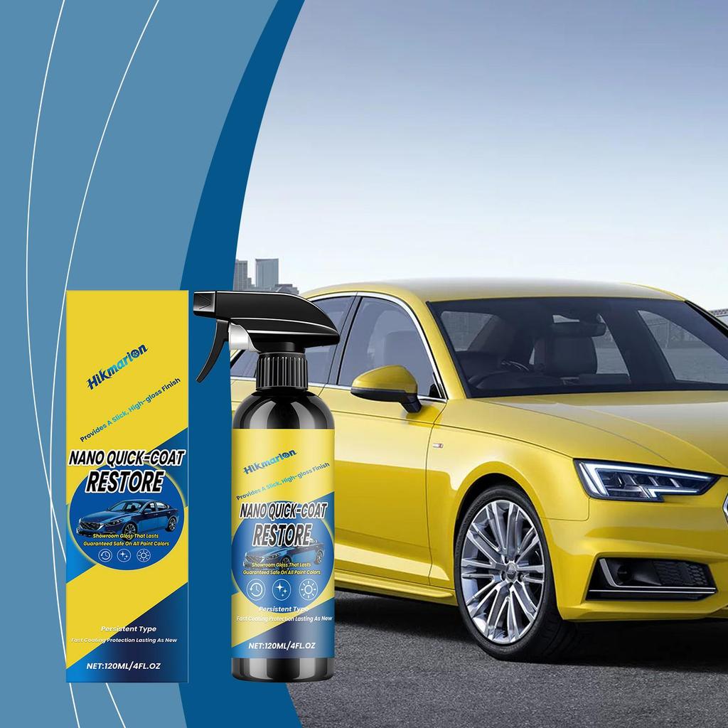 Car Nano Coating Spray Paint Gloss Enhancer Quick Detailer For Home Use Shine Boosting Waterless Wax Polish 120ml