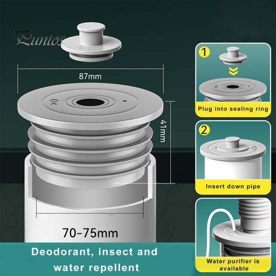 Universal Bathtub Drain Stopper Multi-use Sewer Pipe Deodorant Sealing Ring Plug Silicone Stopper Plugs for Bathroom Tub Wash Basin Kitchen