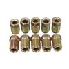 10Pcs M10 Brake Pipe M10x1.0 Threads Car Brake Line Fittings 17 X 10mm For 3/16" Steel Brake Line Tubing For Car SUV Motorcycles