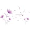 Romantische Lila Blumen Wandsticker Liebe Wohnzimmer Schlafzimmer für Heimdeko Kunstaufkleber Hintergrundaufkleber Wanddekoration