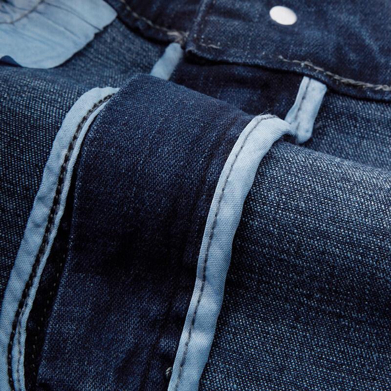 Men's Relaxed Fit Straight Leg Elastic Jeans