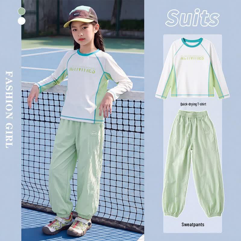 Moonkids Mädchen Quick-Dry Langarm Sportbekleidung Kollektion
