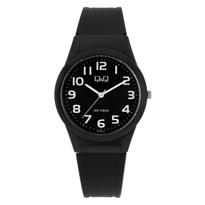 Montre - Q&Q - Q&Q - 38 mm - Silicone noir - Étanchéité 10 ATM