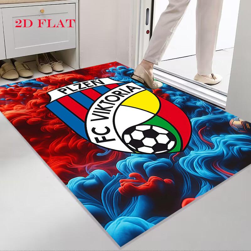 FC Viktoria Plzeň Koberec pro obývací pokoj, ložnici, domov, dekorace na pohovku, protiskluzová podložka pro děti