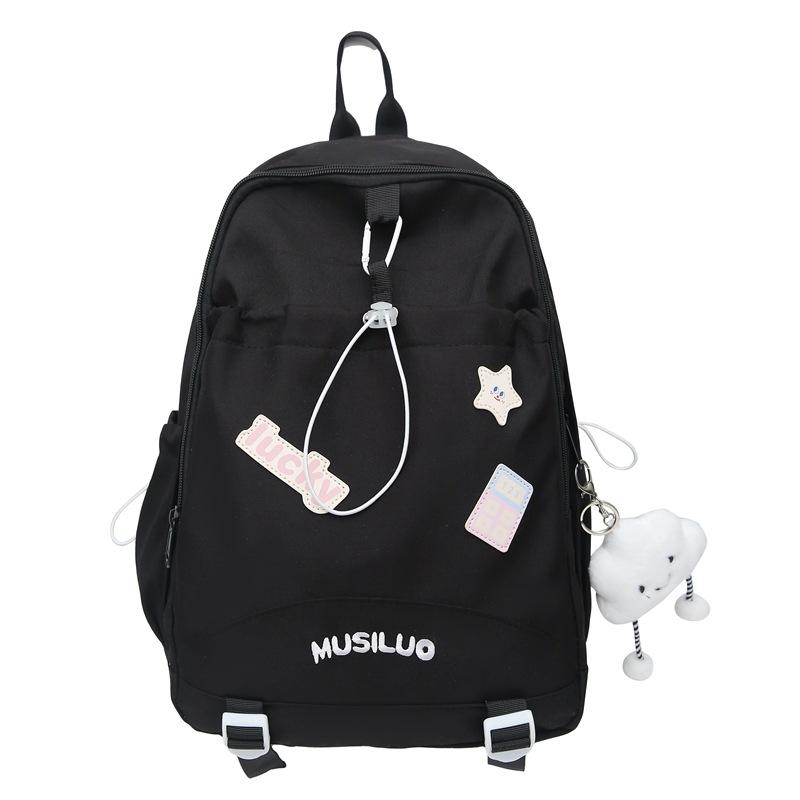 Schoolbag Schoolbag for Girls, Sweet Style, New High School Students, Large Capacity Backpack, Small Fresh Contrasting Color Girl Backpack