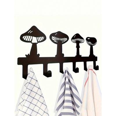 Artistic Mushroom Wall Hook - Functional & Decorative Metal Hanger For Keys & Bags