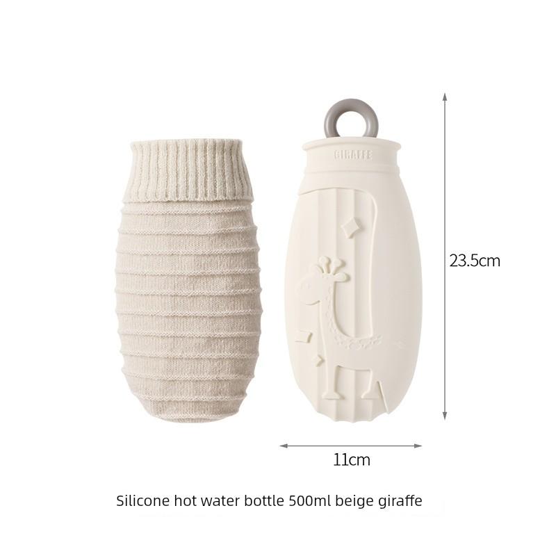 Water-Filled Hot Water Bottle, Thickened Silicone Hand Warmer, Winter Warming Essential, Small Size Hot Water Bag for Girls, Hot Compress To Warm the